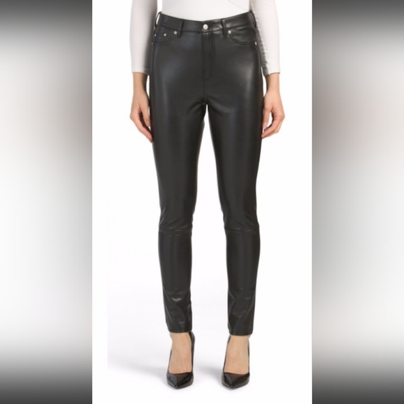7 For All ManKind skinny Leather pants - Picture 2 of 8